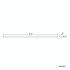 Dimensions of the Lightstick LED bathroom vanity wall sconce by Modern Forms, 73-inch.