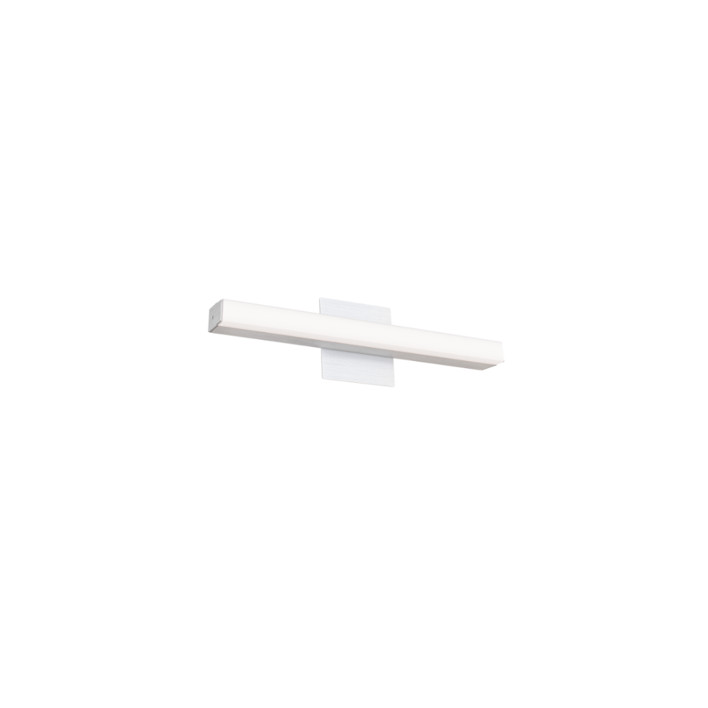 The Lightstick LED bathroom vanity wall sconce by Modern Forms, 19-inch, with a backplate in Brushed Aluminum.