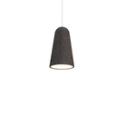 The basalt stone and black Pompeii Pendant Light from Modern Forms at an angle.
