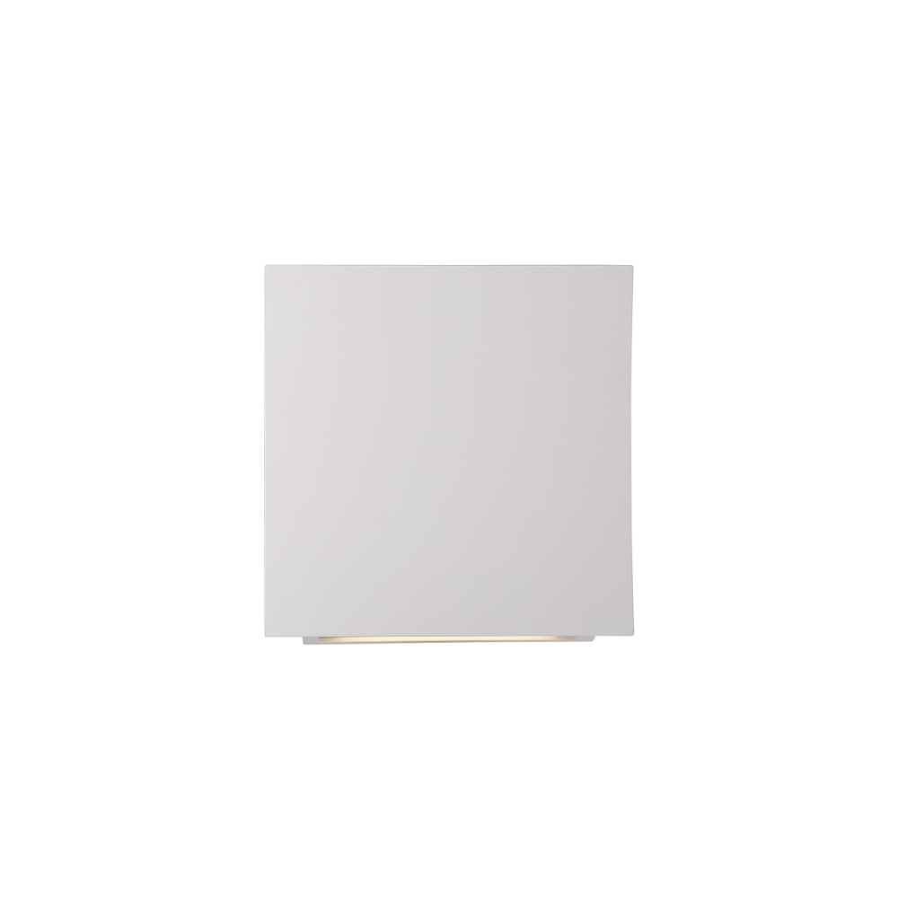 The white Slide Wall Sconce from Modern Forms from the front.