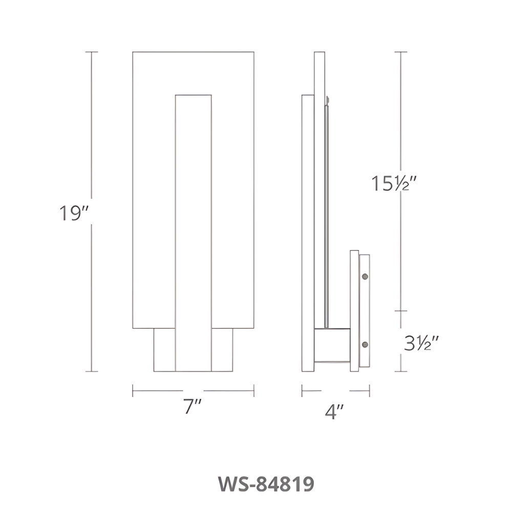 The Stem Wall Sconce from Modern Forms dimensions.