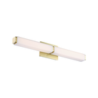 Vogue Bathroom Vanity Light, 27-inch in brushed brass.