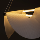 The illuminated shade of the Moooi Drape Light.
