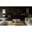 The small eleven light Flock of Light from Moooi in a living room.