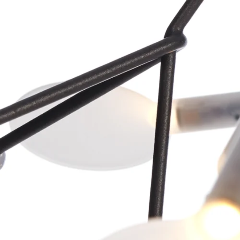 The nickel Heracleum III Suspended from Moooi close up.