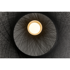 Close-up of the interior of the shade of the Non Random Pendant by Moooi in black.