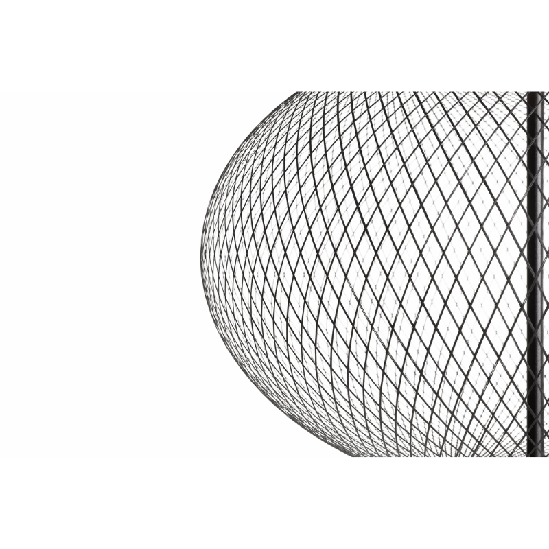 The black NR2 Floor Lamp from Moooi showing the quality of the lampshade.