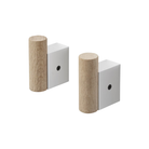 The Muuto Attach Wall Hook in Oak with Aluminum. 