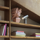 The Beam Table Lamp Black Large from Muuto in a study room.