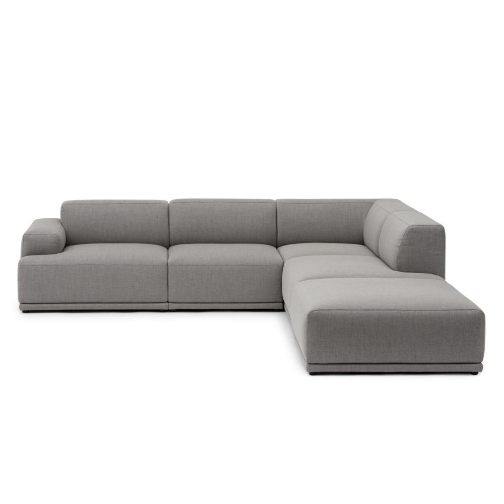 The right facing configuration Connect Soft Modular Sofa Corner from Muuto with Re-Wool 128 fabric upholstery.