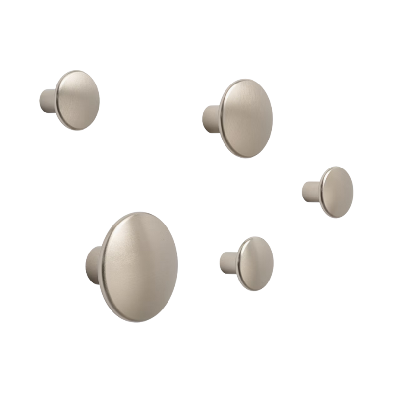 The Dots Metal Set of 5 Taupe from Muuto. 