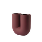 The Kink Vase Deep Red from Muuto.
