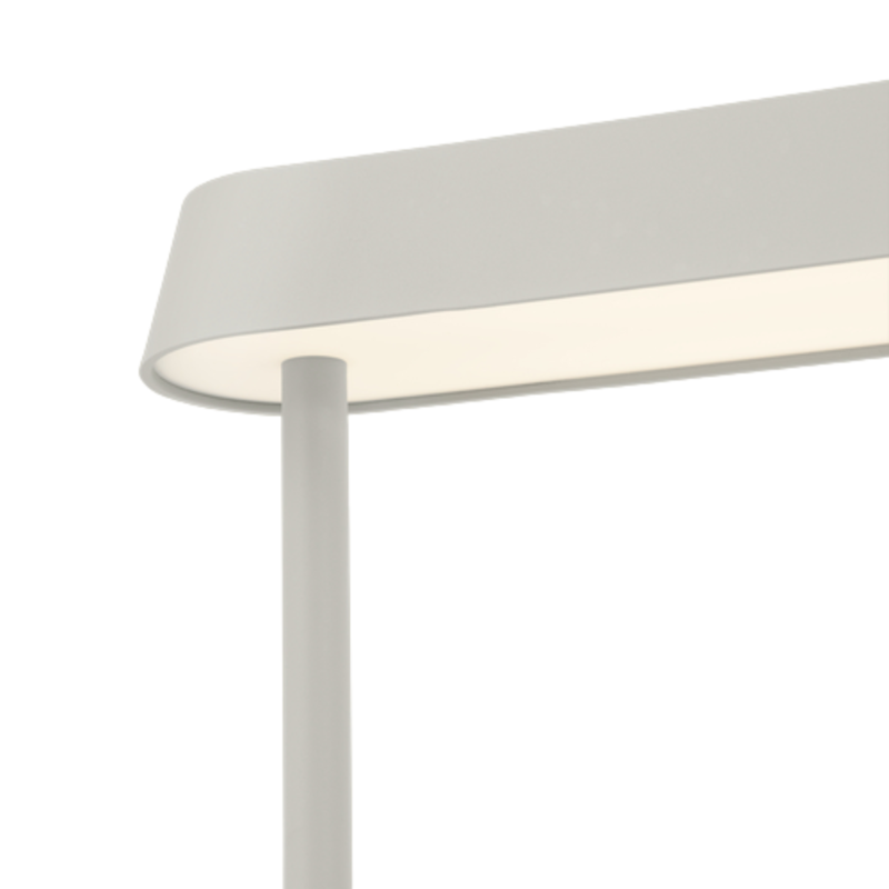 The Linear Mounted Lamp White from Muuto with a close-up.