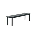 The medium black Linear Steel Bench from Muuto.