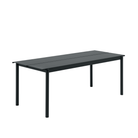 The black 79 inch Linear Steel Table from Muuto.