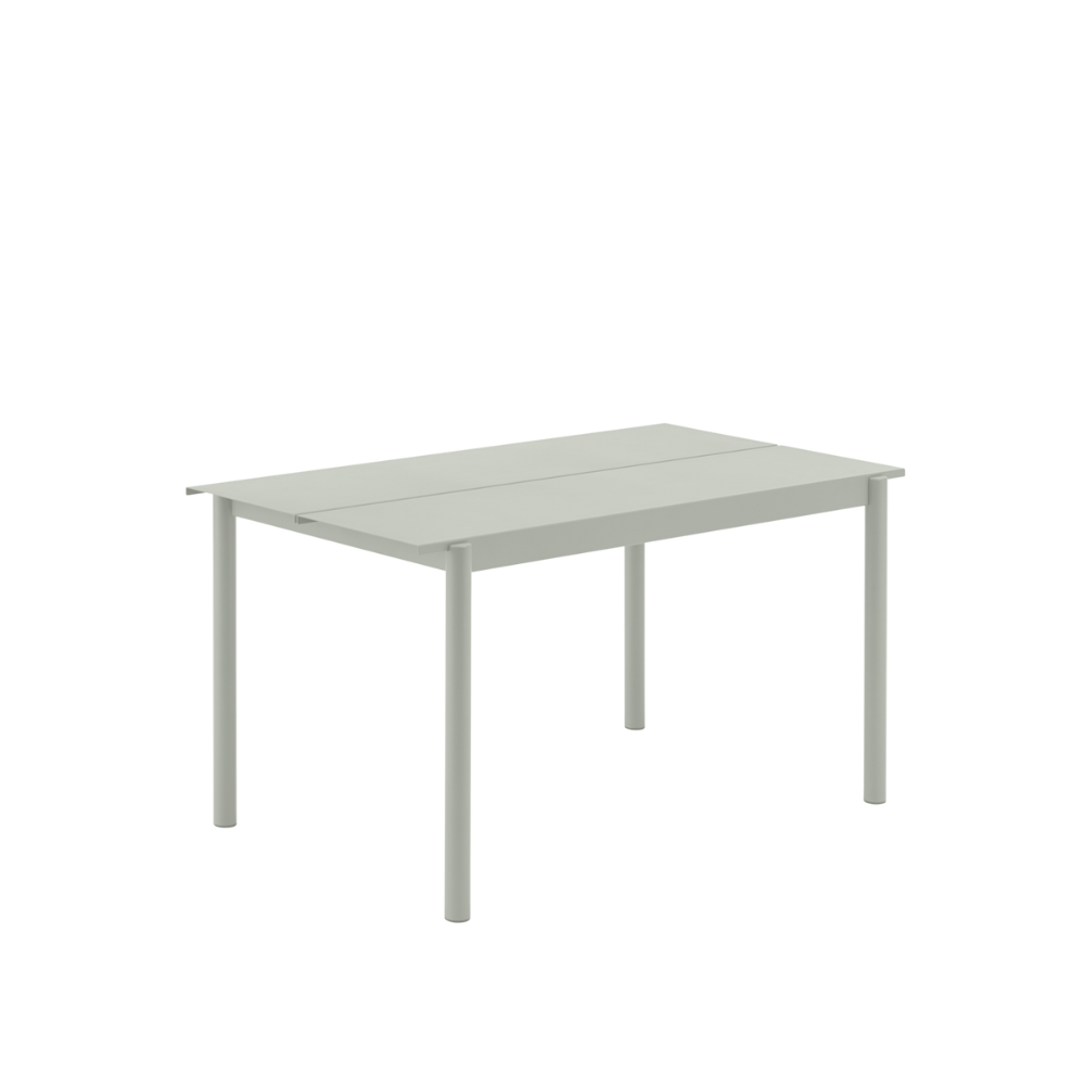 The gray 55 inch Linear Steel Table from Muuto.