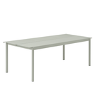 The gray 86 inch Linear Steel Table from Muuto.