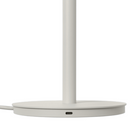 The Linear Table Lamp Gray from Muuto with a close-up of the base.