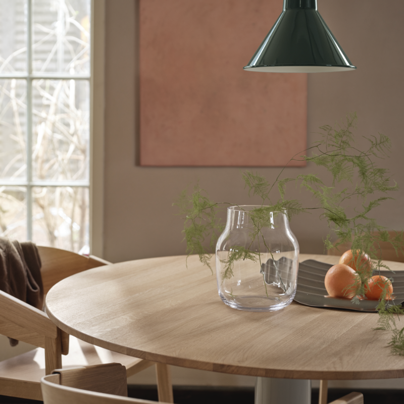 The Midst Table Oak Dark Grey from Muuto in a dining room.