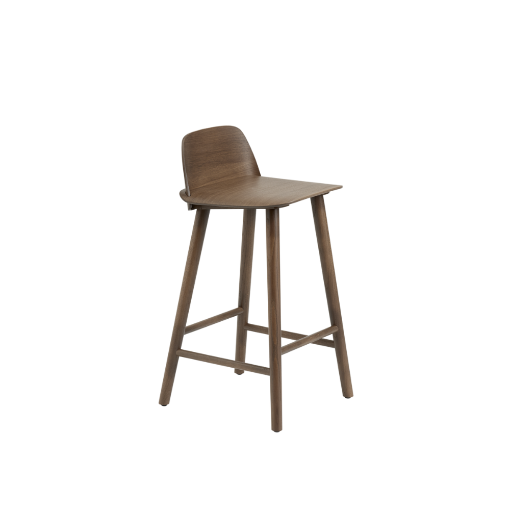 The stained dark brown Nerd Counter Stool from Muuto.