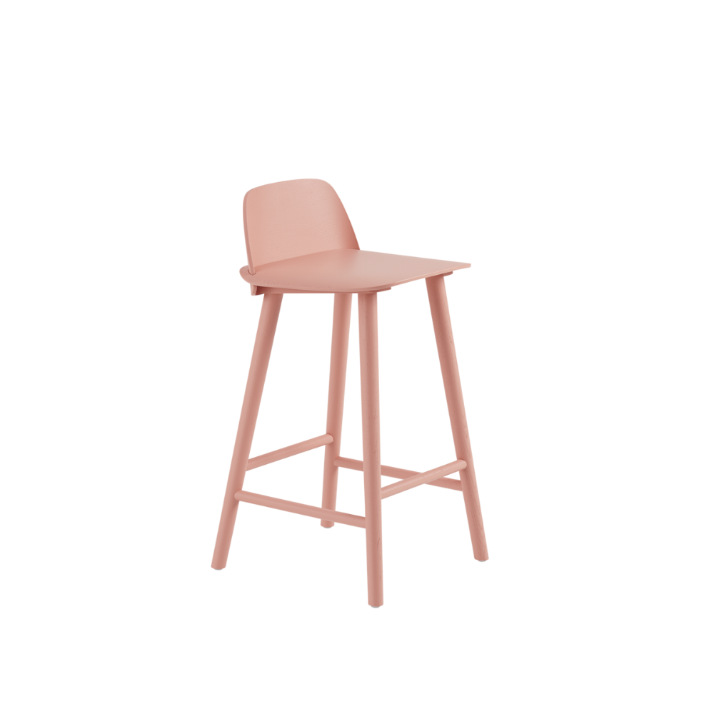 The tan rose dark brown Nerd Counter Stool from Muuto.