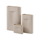 The Ridge Vase from Muuto in beige size collection.