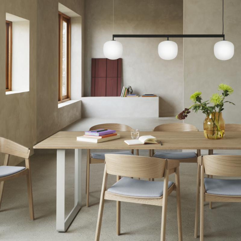 Rime Rail Lamp Black from Muuto in study room.