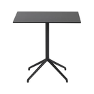 The 29 inch Still Cafe Table from Muuto with the black nanolaminate table top and black frame.