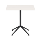The 29 inch Still Cafe Table from Muuto with the white nanolaminate table top and black frame.