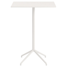 The 41 inch Still Cafe Table from Muuto with the white nanolaminate table top and white frame.