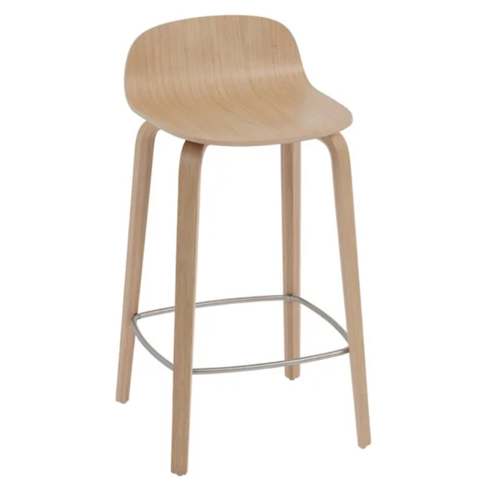 The oak Visu Bar Stool from Muuto.