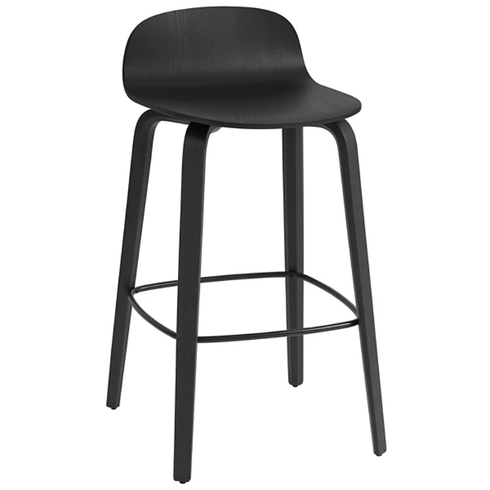The black Visu Counter Stool from Muuto.
