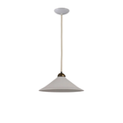 The large antique brass Cobb Pendant from Original BTC in a studio.