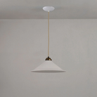 The large antique brass Cobb Pendant from Original BTC turned off.