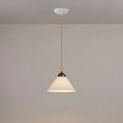 The small antique brass Cobb Pendant from Original BTC turned on.