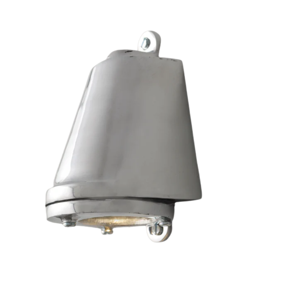 The polished aluminum Mast Light Wall Sconce from Original BTC.