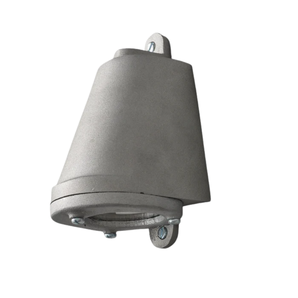 The sandblasted anodized aluminum Mast Light Wall Sconce from Original BTC.