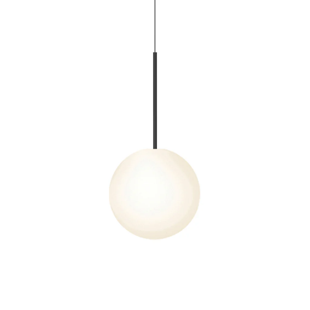 The 12 inch Bola Sphere from Pablo Designs in matte black.