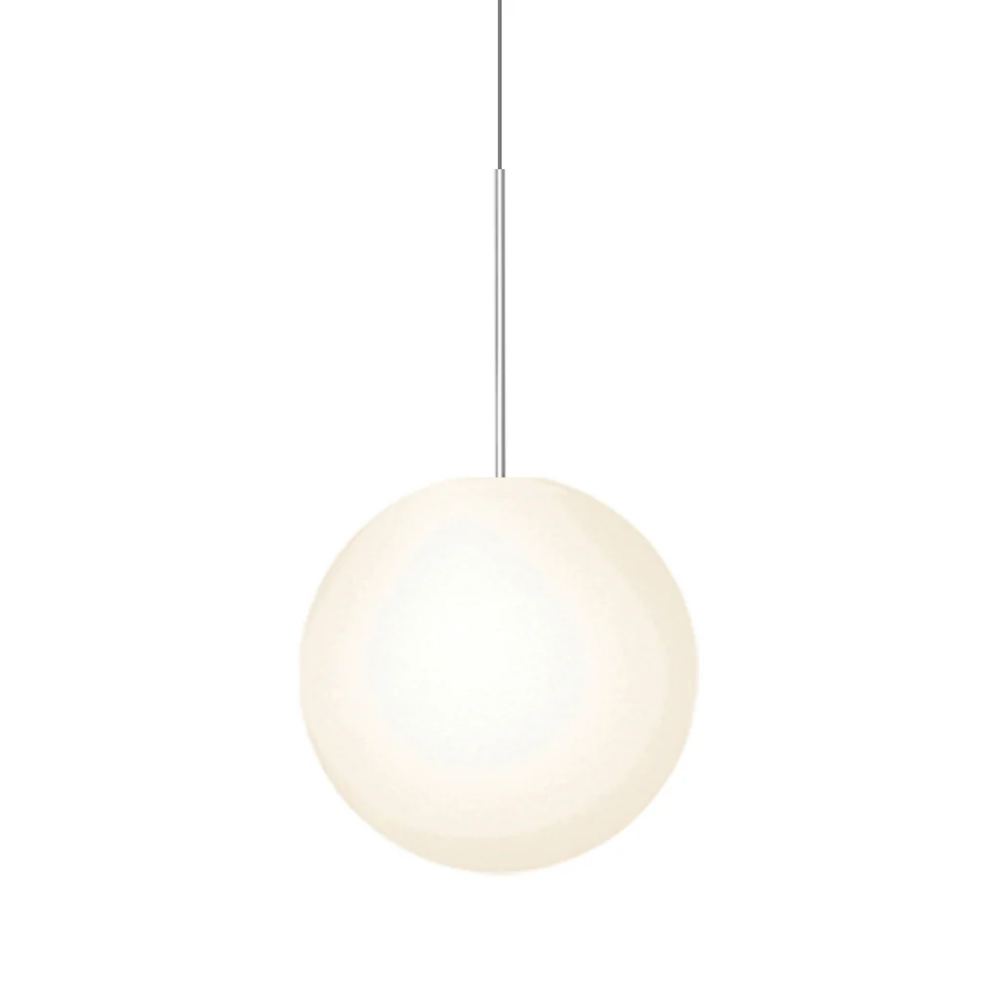The 16 inch Bola Sphere from Pablo Designs in chrome.