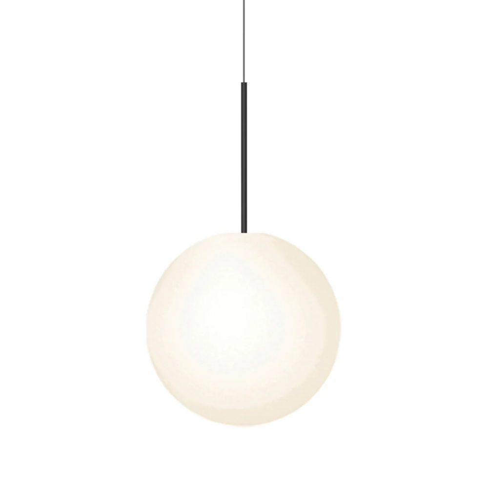 The 16 inch Bola Sphere from Pablo Designs in matte black.
