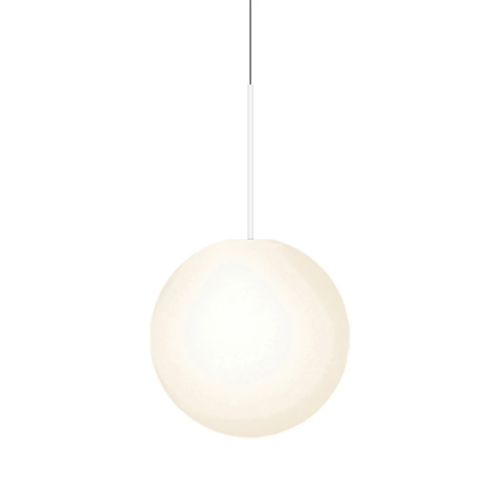 The 16 inch Bola Sphere from Pablo Designs in matte white.