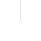 The 4 inch Bola Sphere from Pablo Designs in chrome.