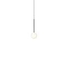 The 4 inch Bola Sphere from Pablo Designs in gun metal.