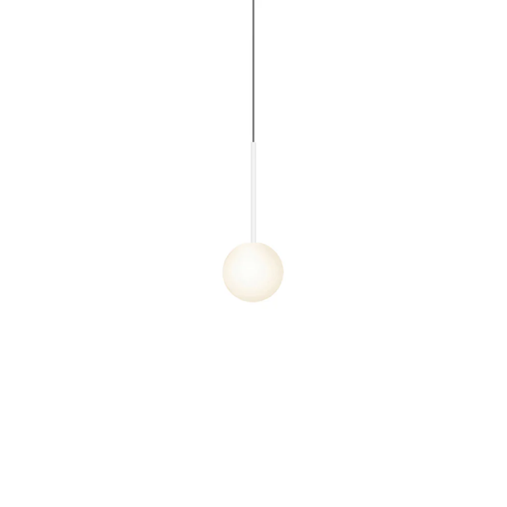 The 5 inch Bola Sphere from Pablo Designs in matte white.