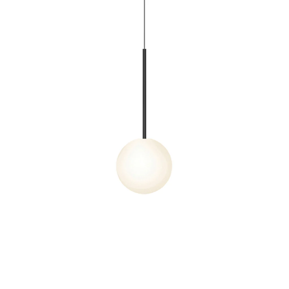 The 8 inch Bola Sphere from Pablo Designs in matte black.