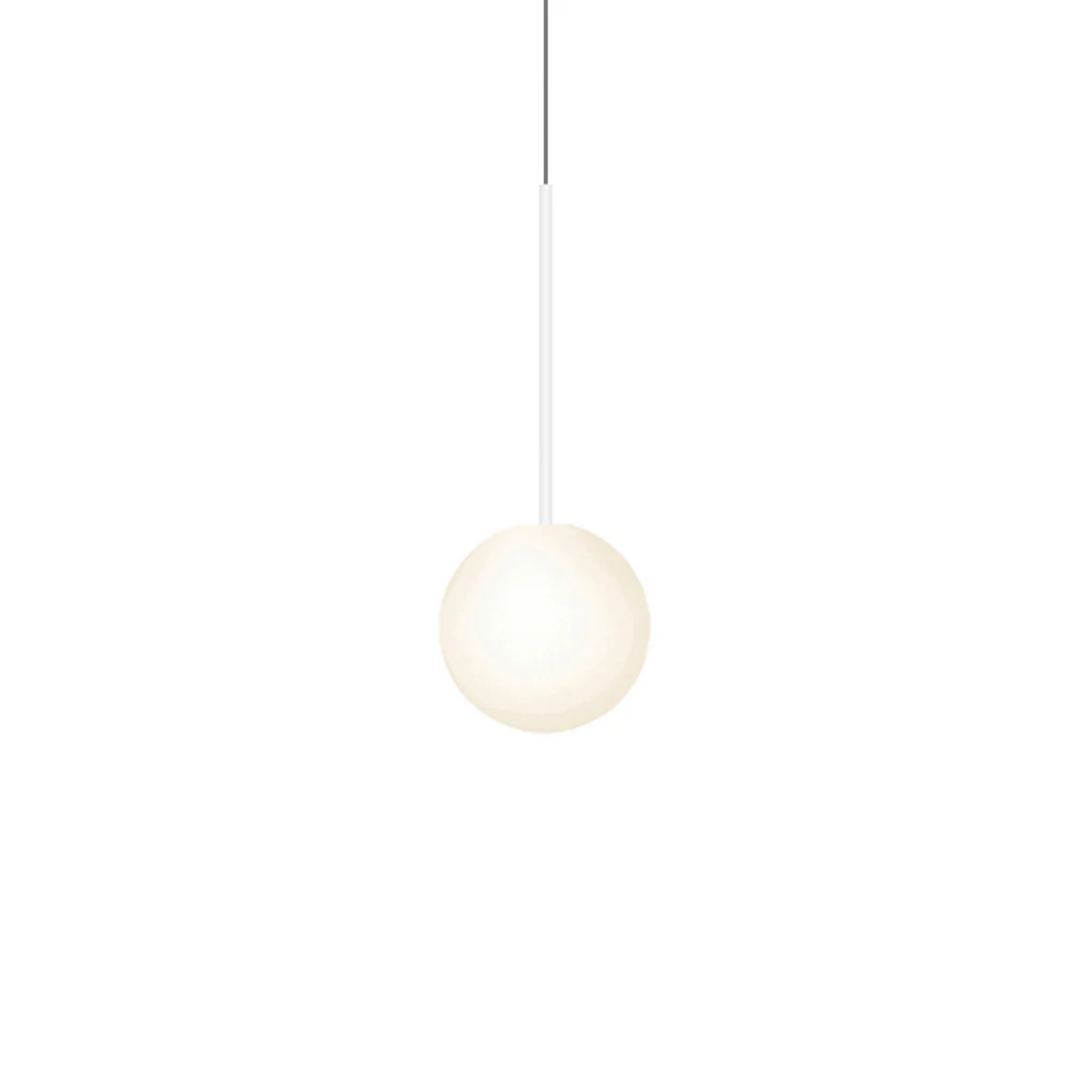 The 8 inch Bola Sphere from Pablo Designs in matte white.