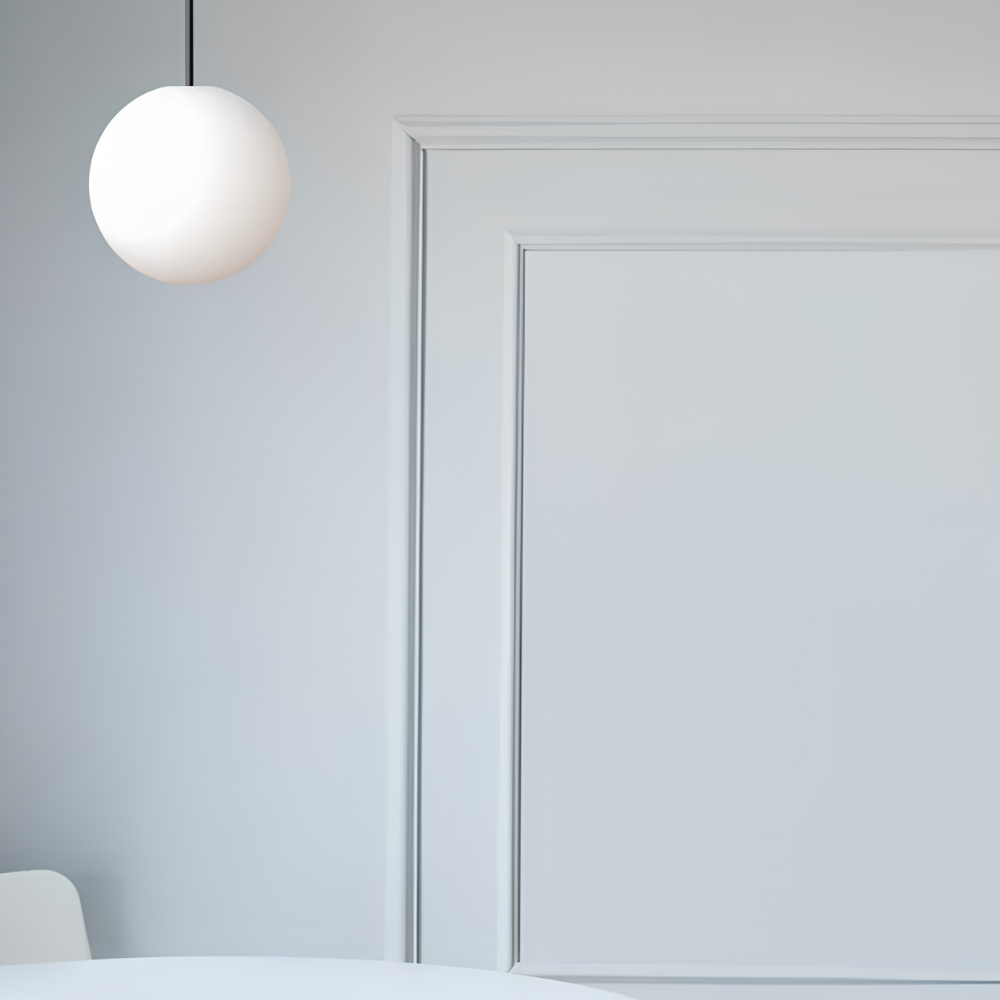 The Bola Sphere from Pablo Designs in a dining space. all-groups
