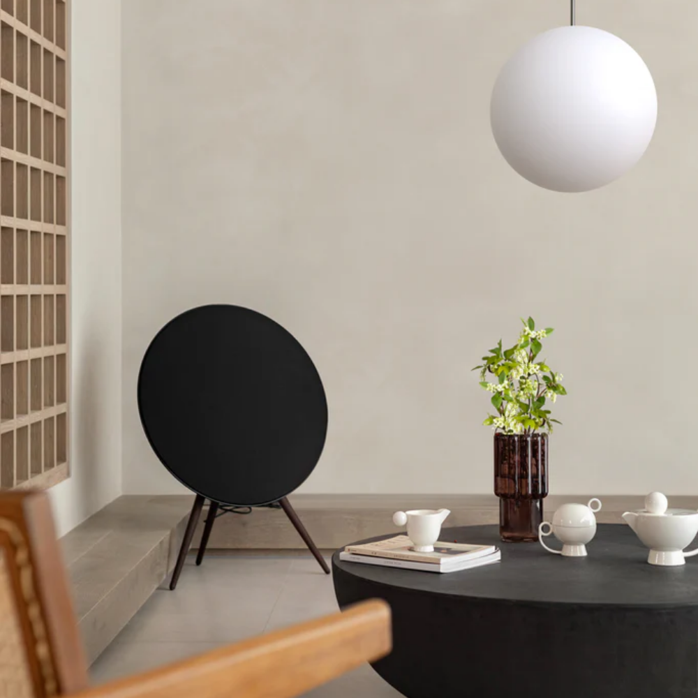The Bola Sphere from Pablo Designs in a living room. all-groups