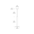 The dimensions of the Cielo XL Pendant Light from Pablo Designs. all-groups