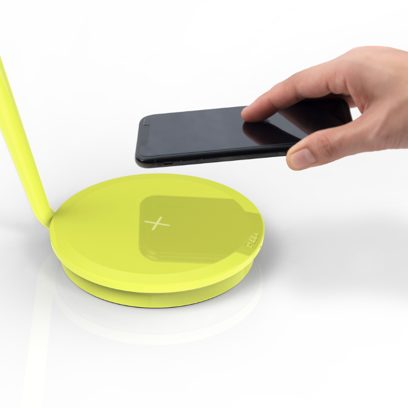 The glow Pixo Plus from Pablo Designs being used for wireless charging. all-groups